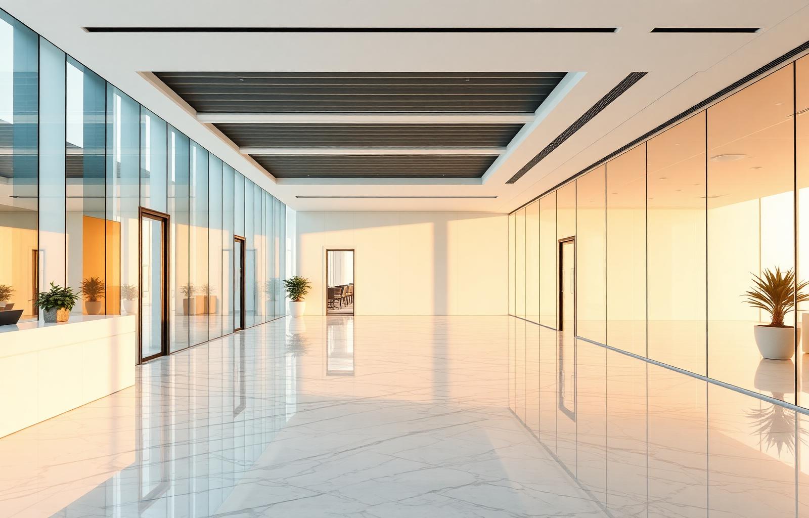 Clean commercial office space served by IV Commercial Cleaning Services